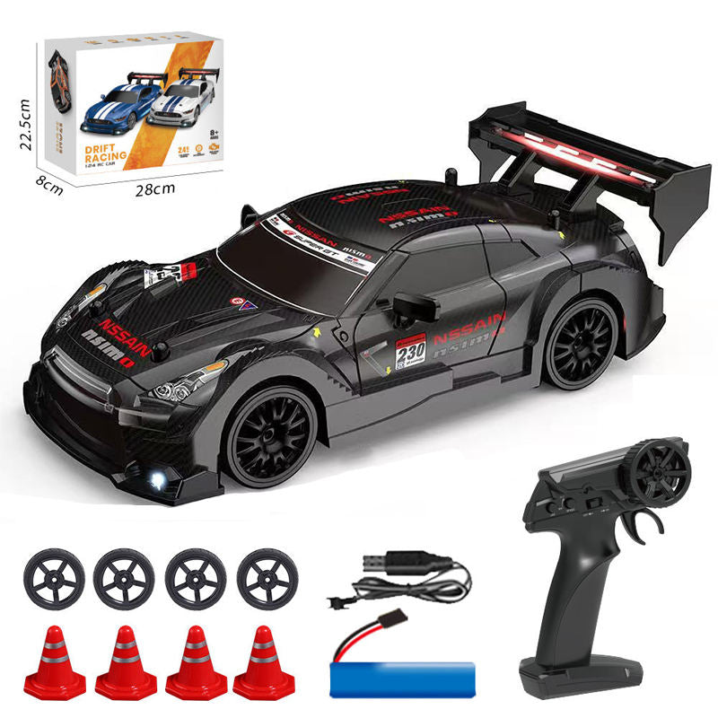 1:24 Drift Racing RC Car – 2.4GHz High-Speed Sports Machine with LED Lights & Drift Tires