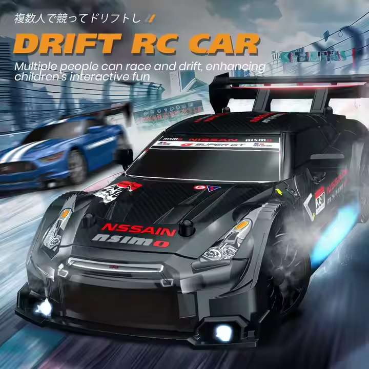 1:24 Drift Racing RC Car – 2.4GHz High-Speed Sports Machine with LED Lights & Drift Tires
