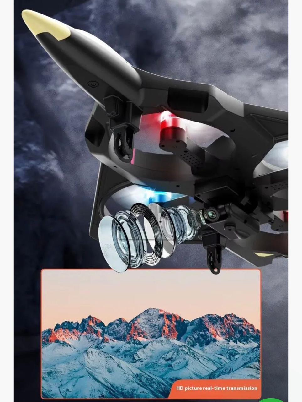 2.4GHz RC Combat Aircraft with HD Camera & Screen Controller – LED Fighter Drone