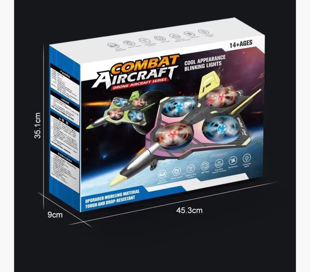 2.4GHz RC Combat Aircraft with HD Camera & Screen Controller – LED Fighter Drone