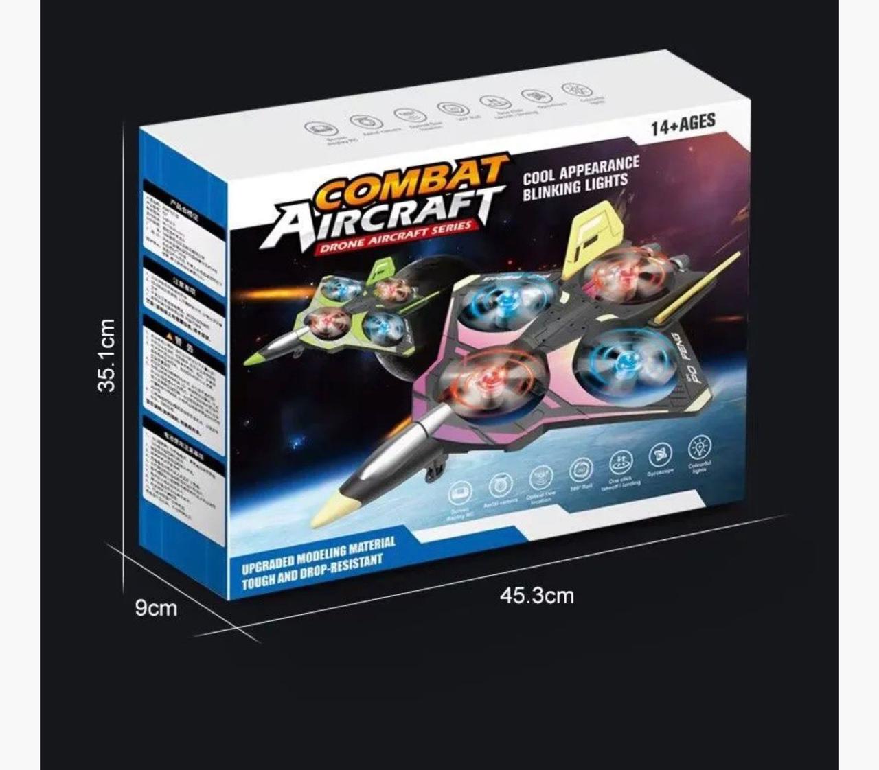 2.4GHz RC Combat Aircraft with HD Camera & Screen Controller – LED Fighter Drone