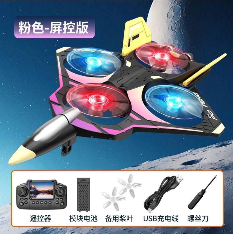 2.4GHz RC Combat Aircraft with HD Camera & Screen Controller – LED Fighter Drone