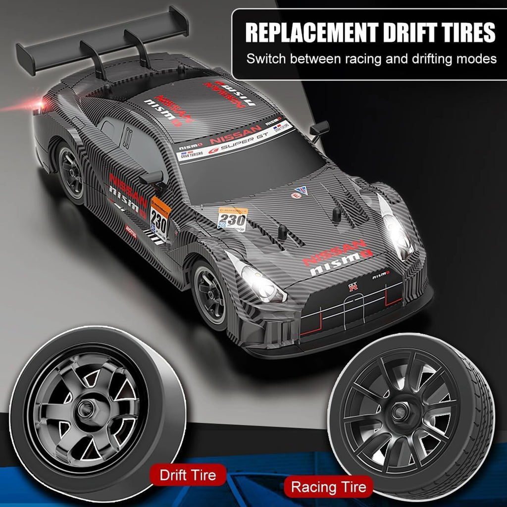 1:24 Drift Racing RC Car – 2.4GHz High-Speed Sports Machine with LED Lights & Drift Tires